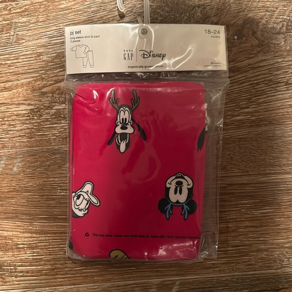New Baby Gap x Disney Organic Cotton Pj Set-18-24M - Picture 1 of 2
